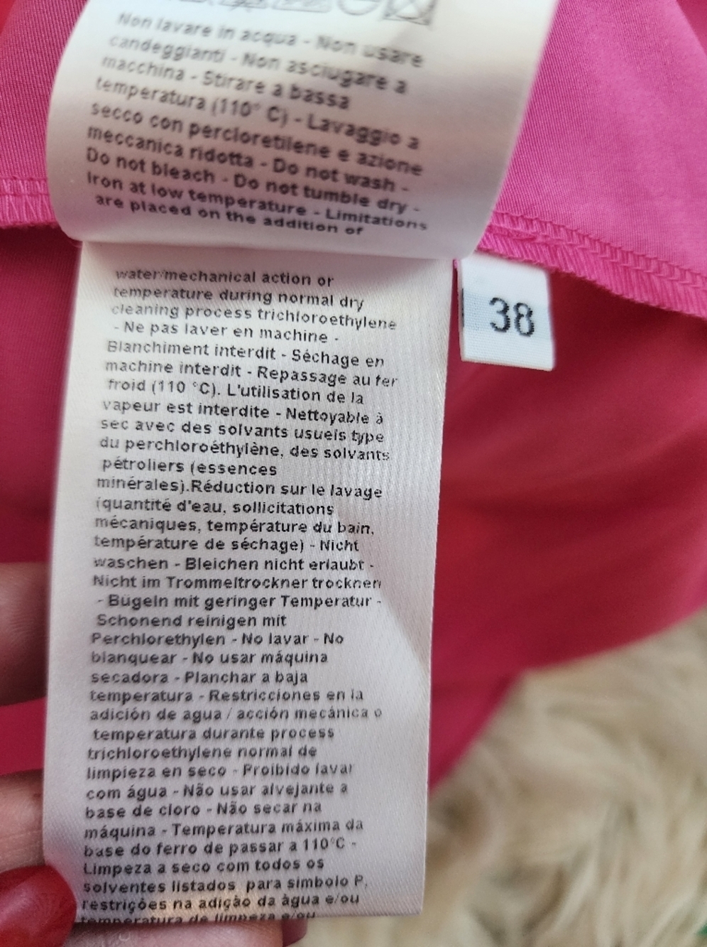 AVN PUFF SLEEVES CREW NECK PINK TOP 38 MADE IN ITALY - Picture 6 of 16